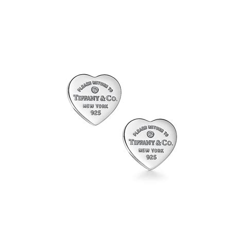 tiffany and co heart earrings replica|tiffany silver heart tag earrings.